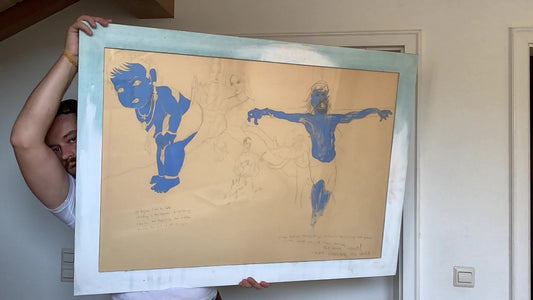 Baby Krishna with crucified Christ, 2019 - 110cm x 80cm