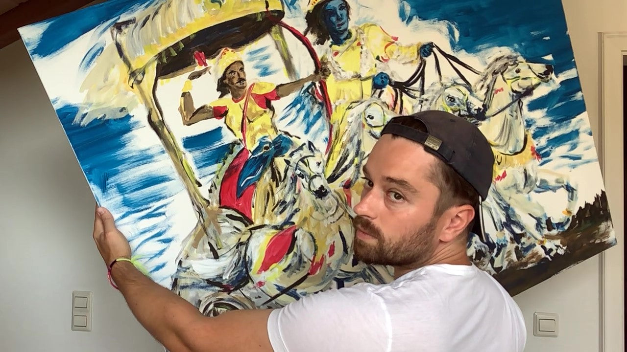 Krishna und Arjuna, 2021 - 120cm x 100cm