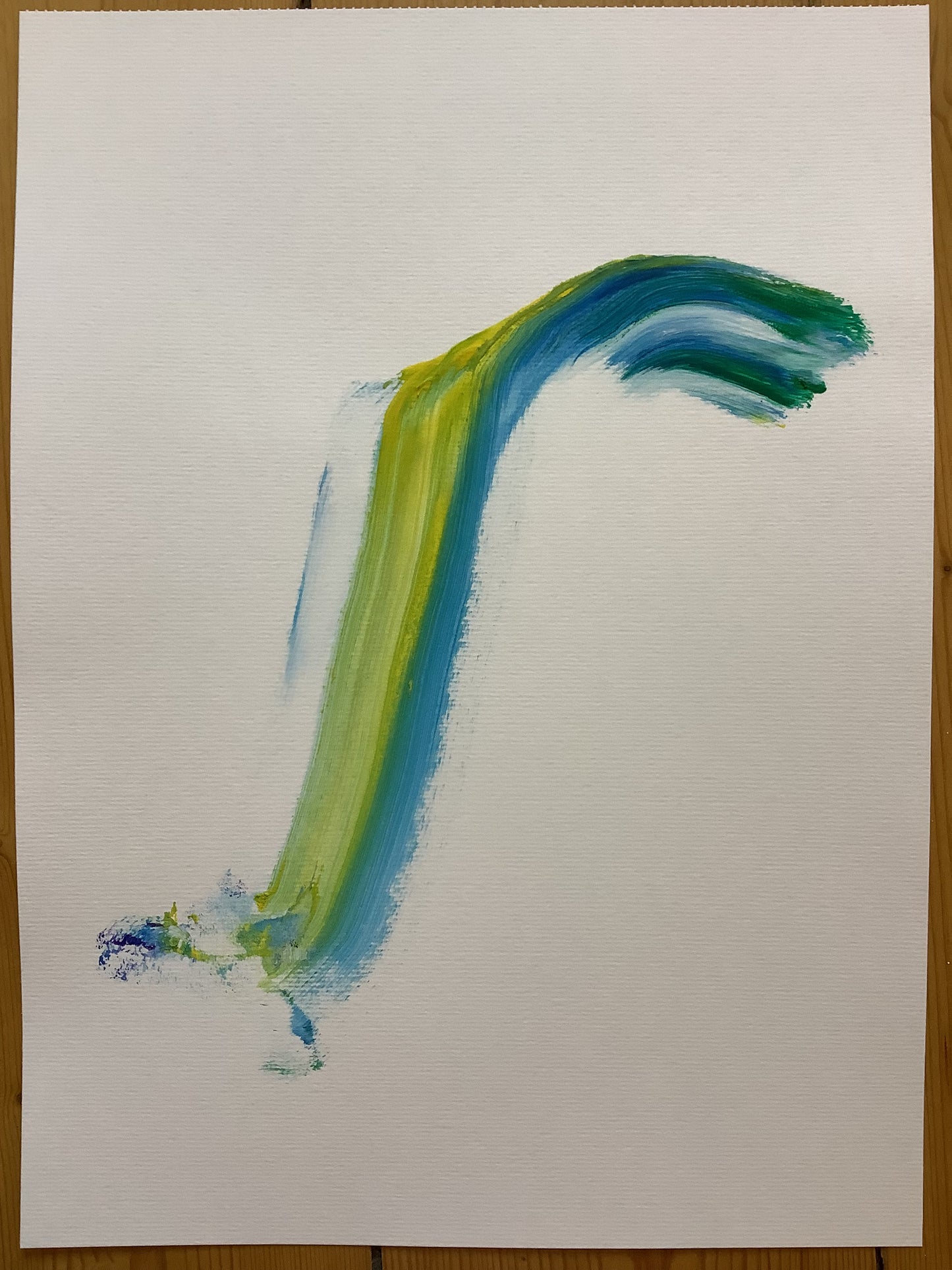 Welle 48 und Strich, 2023 (Diptychon - zwei Bilder) - jeweils 40cm x 29cm