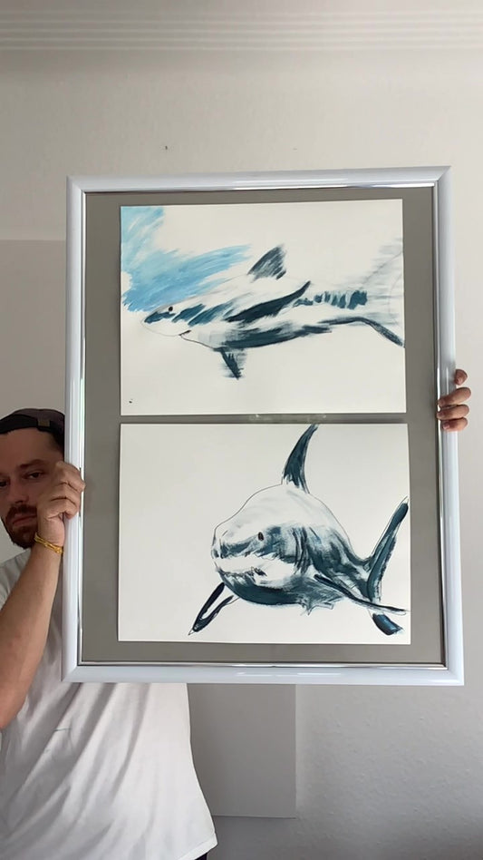 2023 schneller Hai - 48cm x 36cm