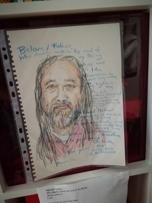 Mooji and Lord's prayer, 2016 - 29cm x 20cm