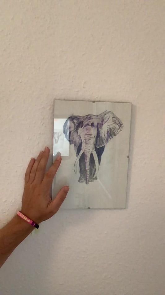 Eli blue ist jetzt lila (2019) - 29cm x 21cm - mit Rahmen