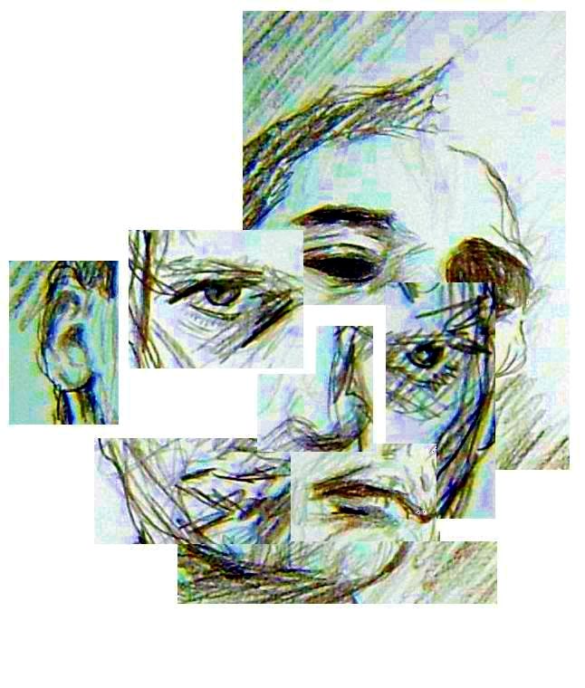 Selbstportrait 2010 (Cut Up) - 33cm x 23cm