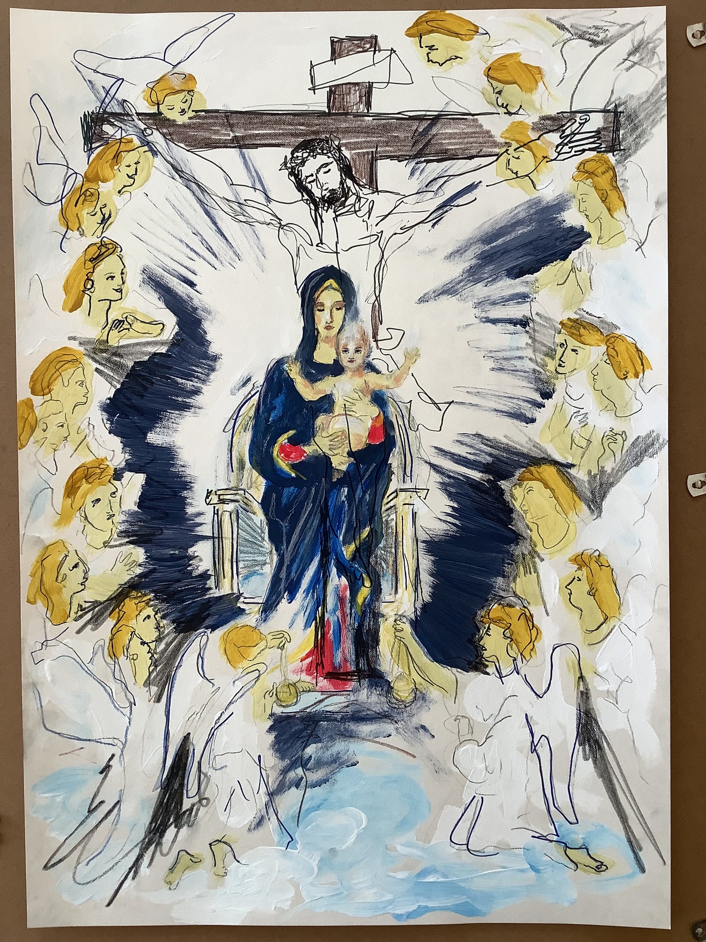 Maria mit Kind (nach Bouguereau), 2023 - 60cm x 43cm