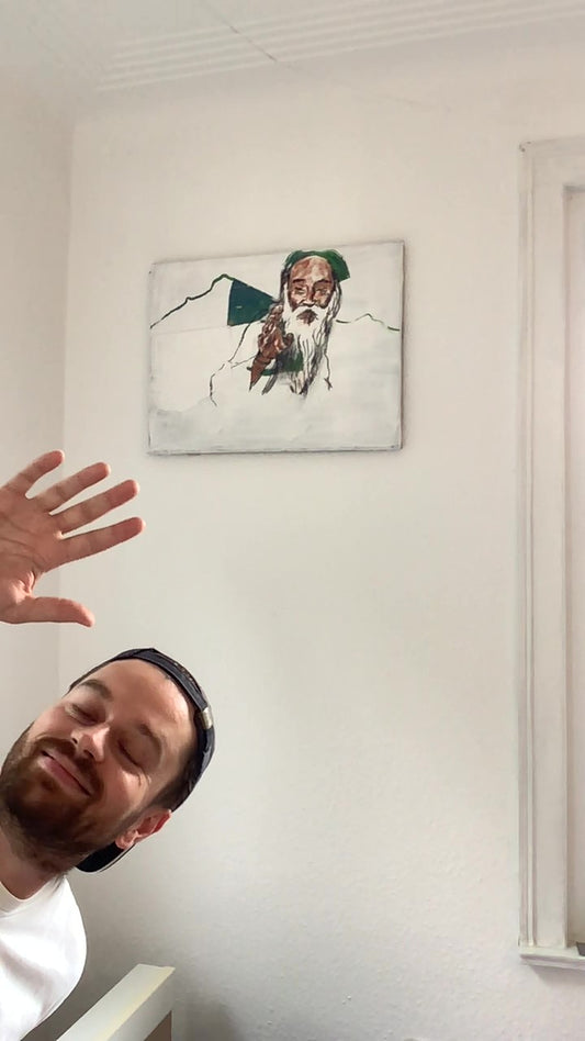 Yogi Ramsuratkumar vor Arunachala, 2017 - 60cm x 45cm