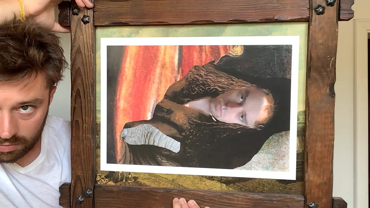 Selbstportrait mit Schrei und Elefantenfuß, 2014 - 60cm x 50cm