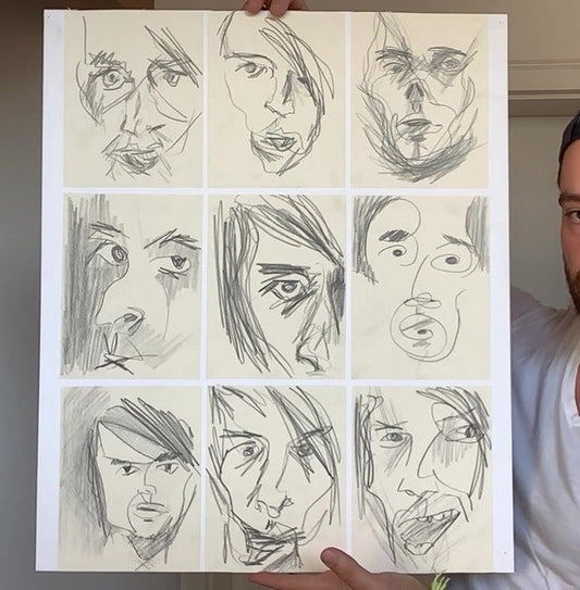 Komposition von Selbstportraits 2009 - 60cm x 50cm