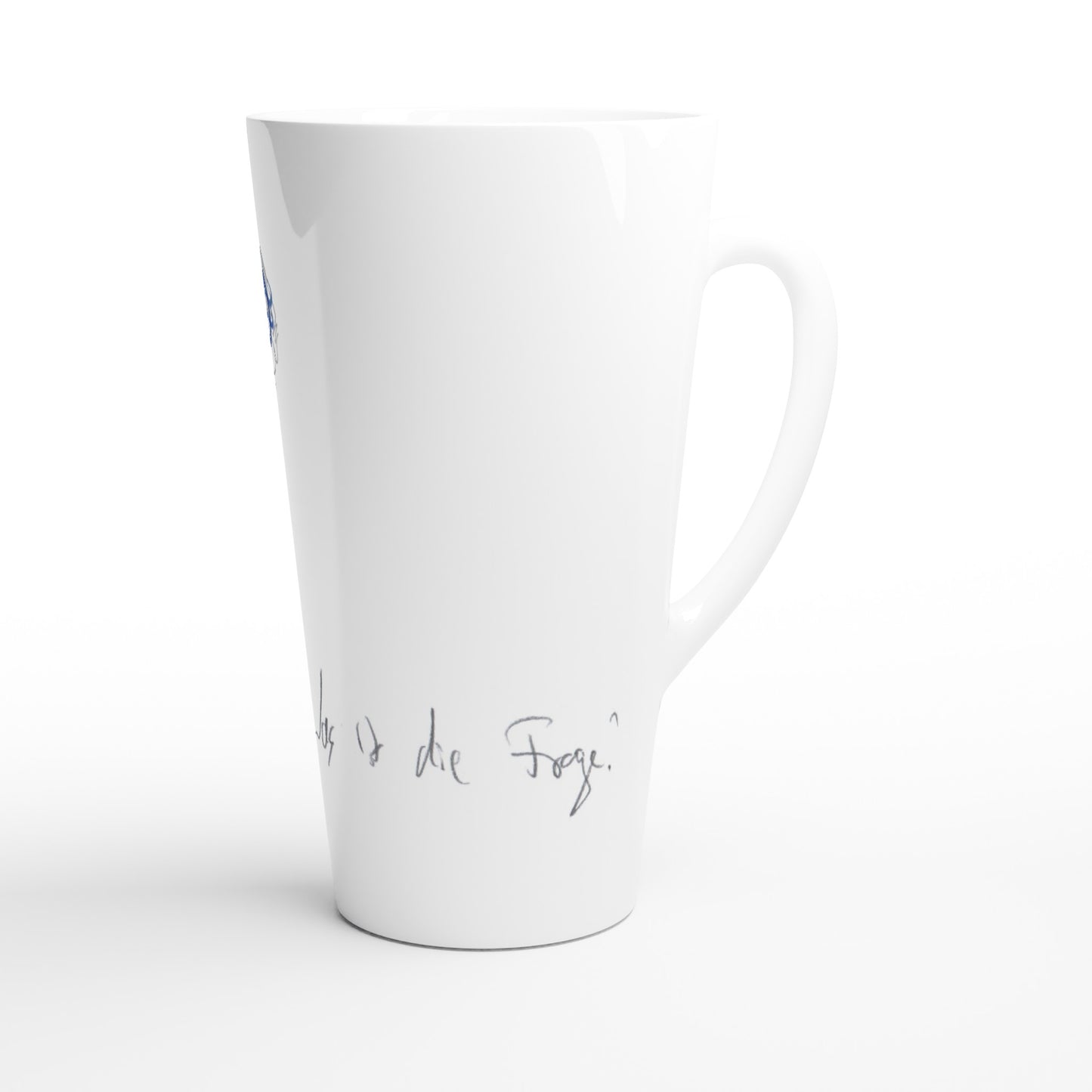 Große weiße Keramik-Tasse (17oz) - Eli Blue