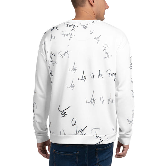 Unisex-Pullover 'Was ist die Frage?'