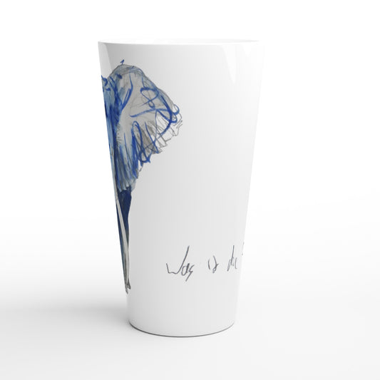 Große weiße Keramik-Tasse (17oz) - Eli Blue