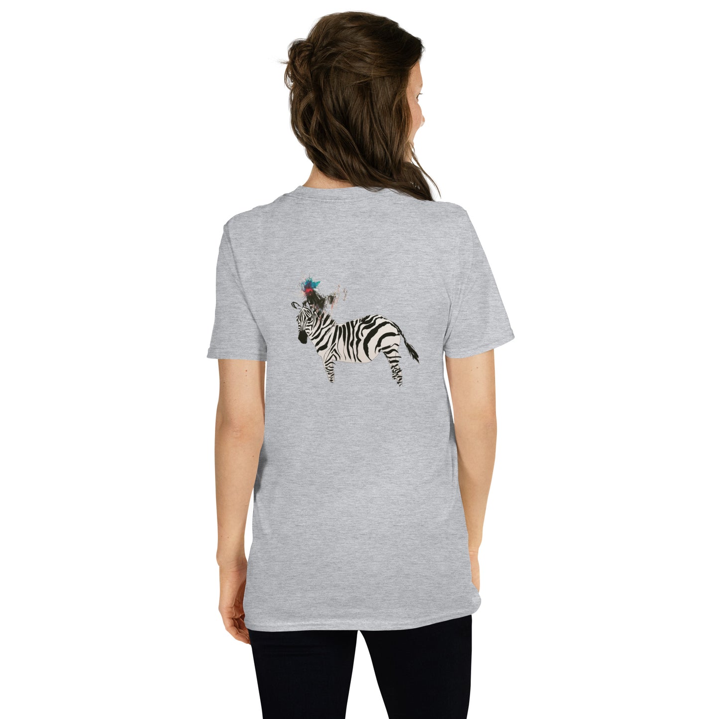 Unisex-T-Shirt, vorne bestickt, hinten bedruckt