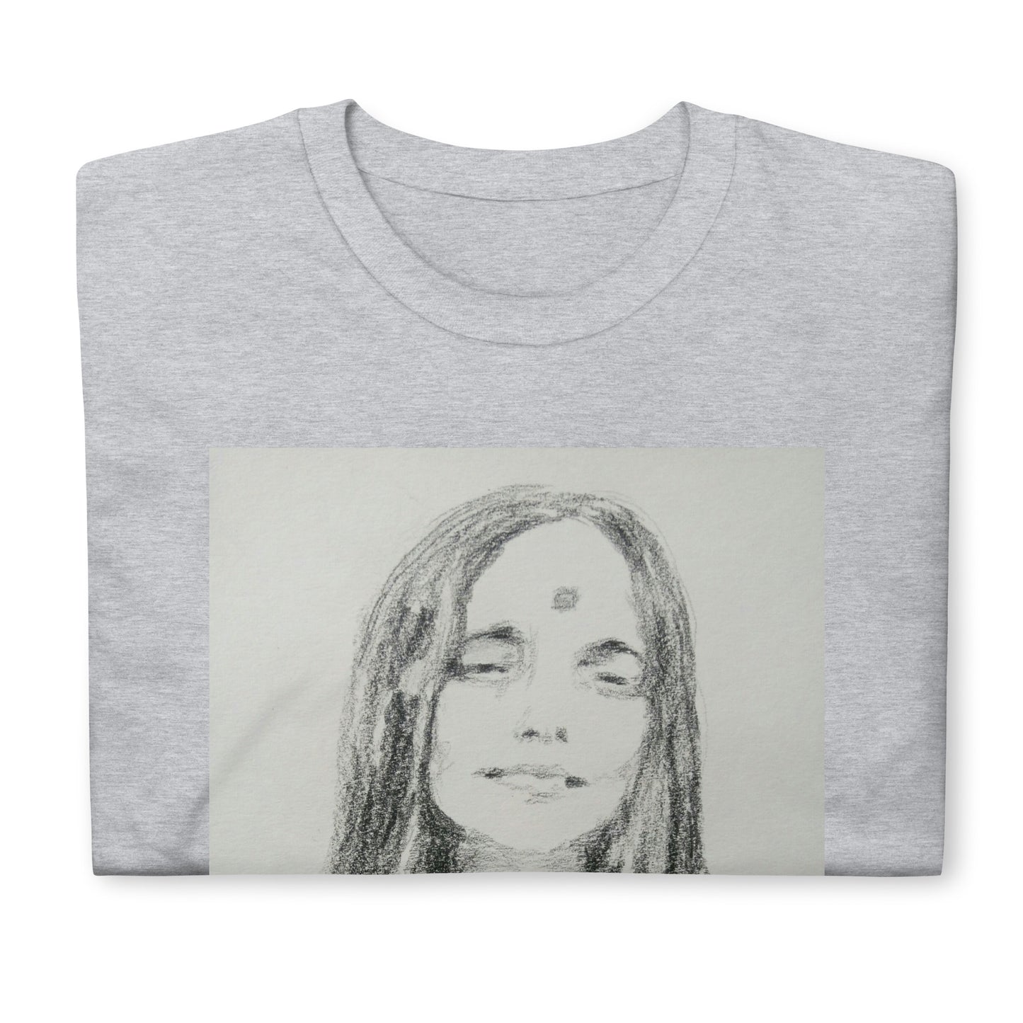 Unisex-T-Shirt Anandamayi Ma Zeichnung