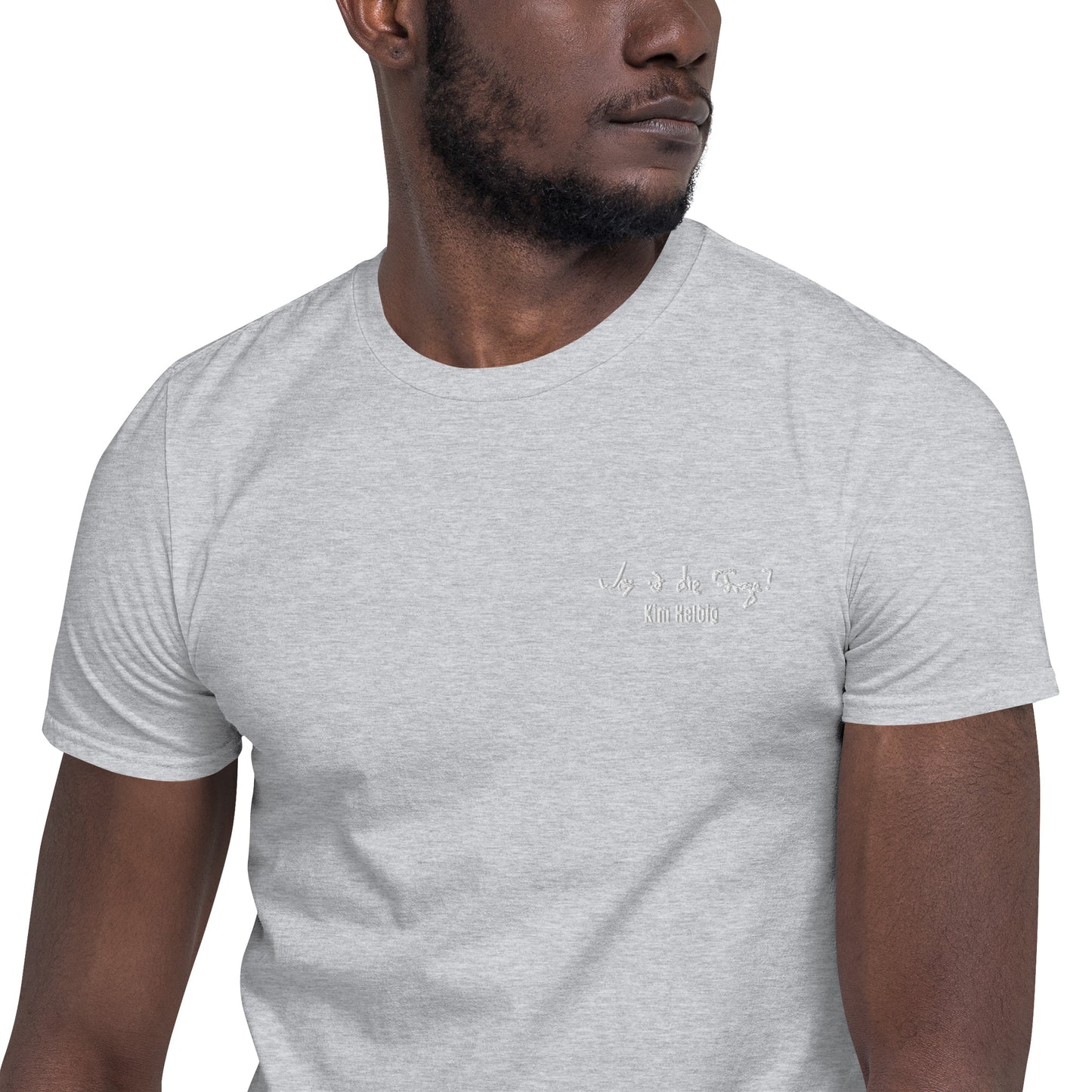Unisex-T-Shirt, vorne bestickt, hinten bedruckt (Herren)