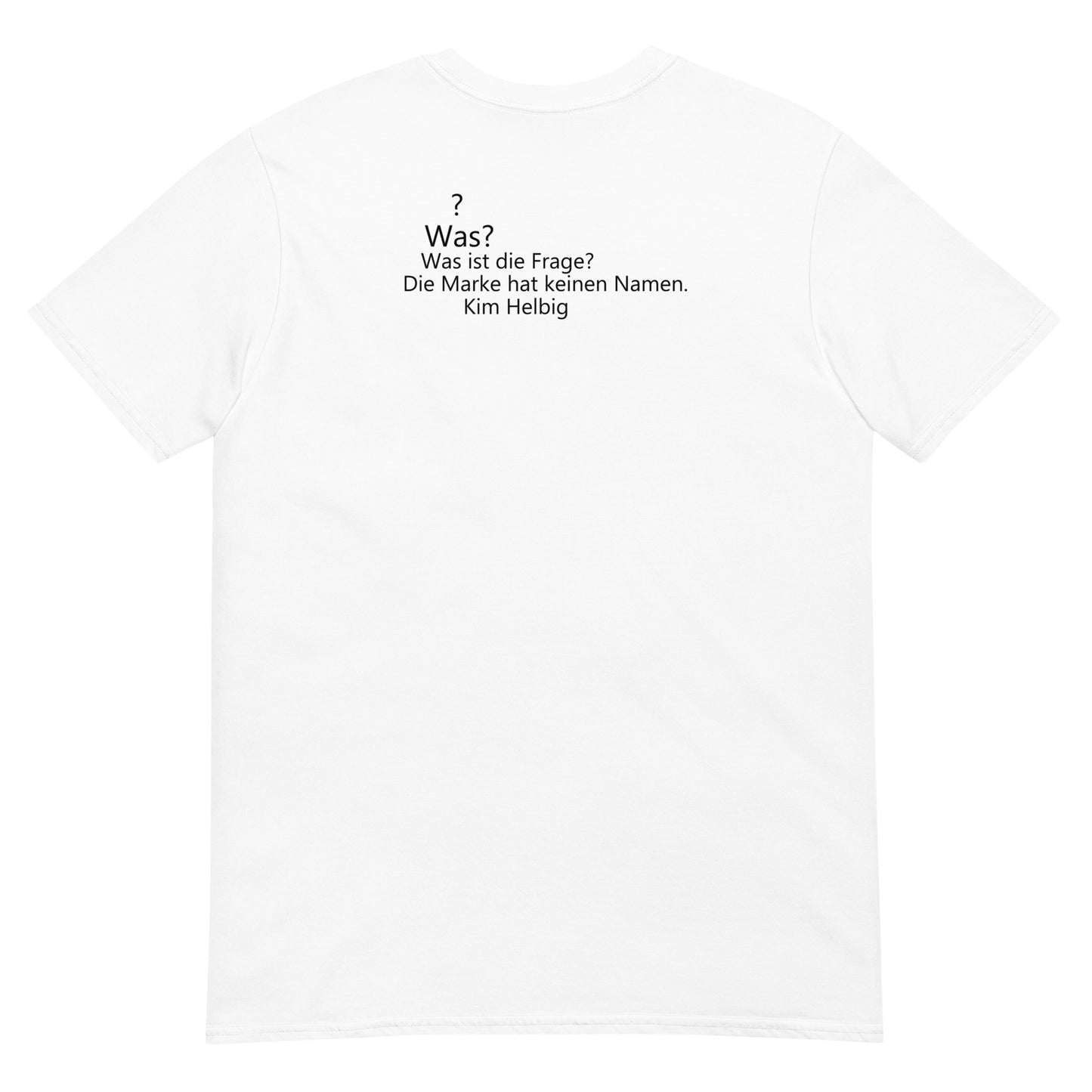 Unisex-T-Shirt Frau mit Marke