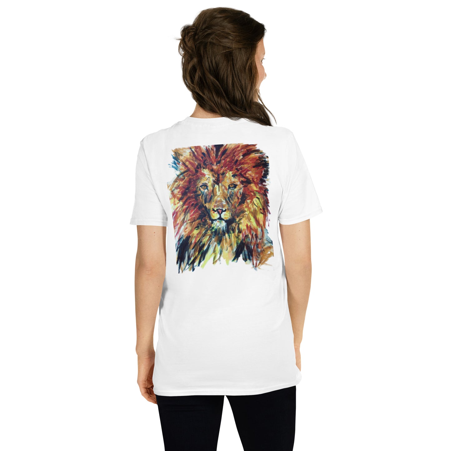 Unisex-T-Shirt, vorne bestickt, hinten bedruckt