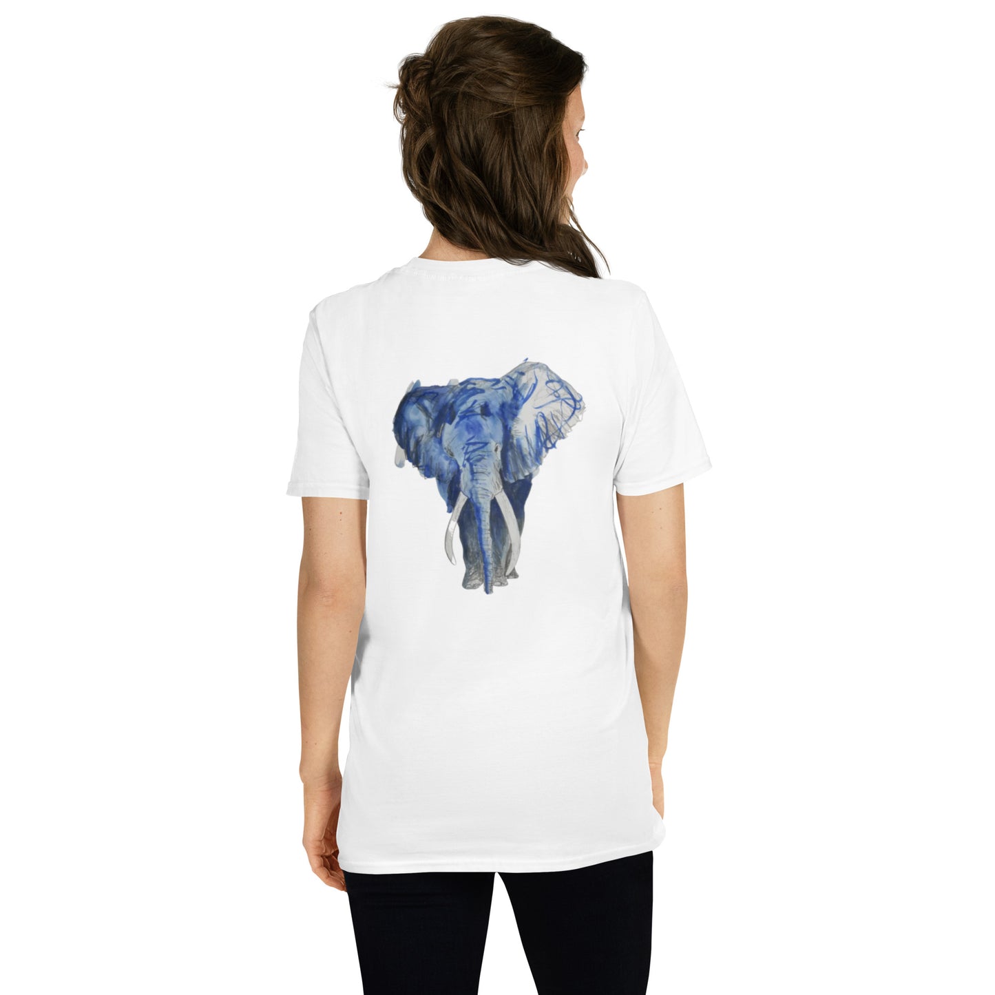 Unisex-T-Shirt, vorne bestickt, hinten bedruckt (Damen)