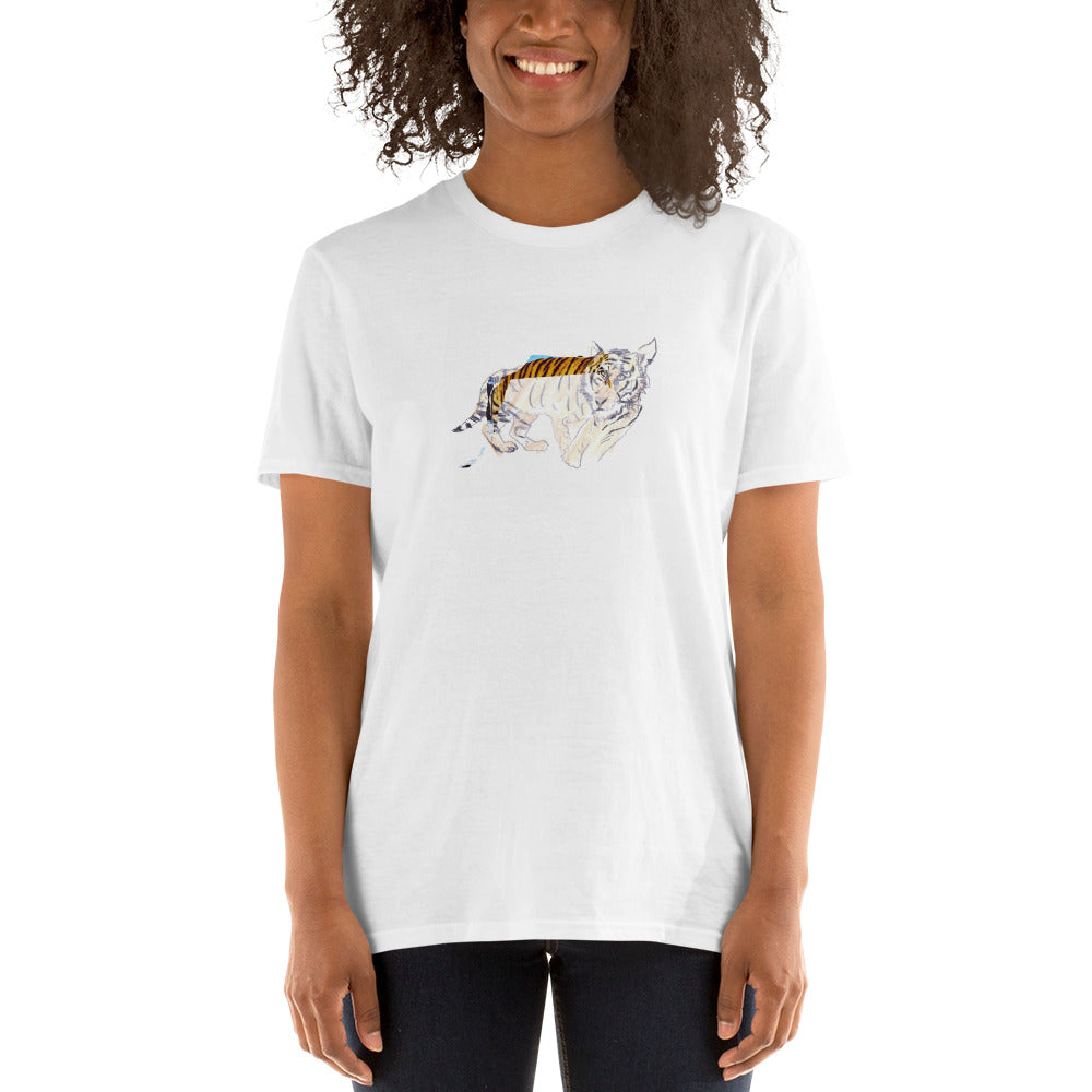 Unisex-T-Shirt hässlicher digitaler Tiger