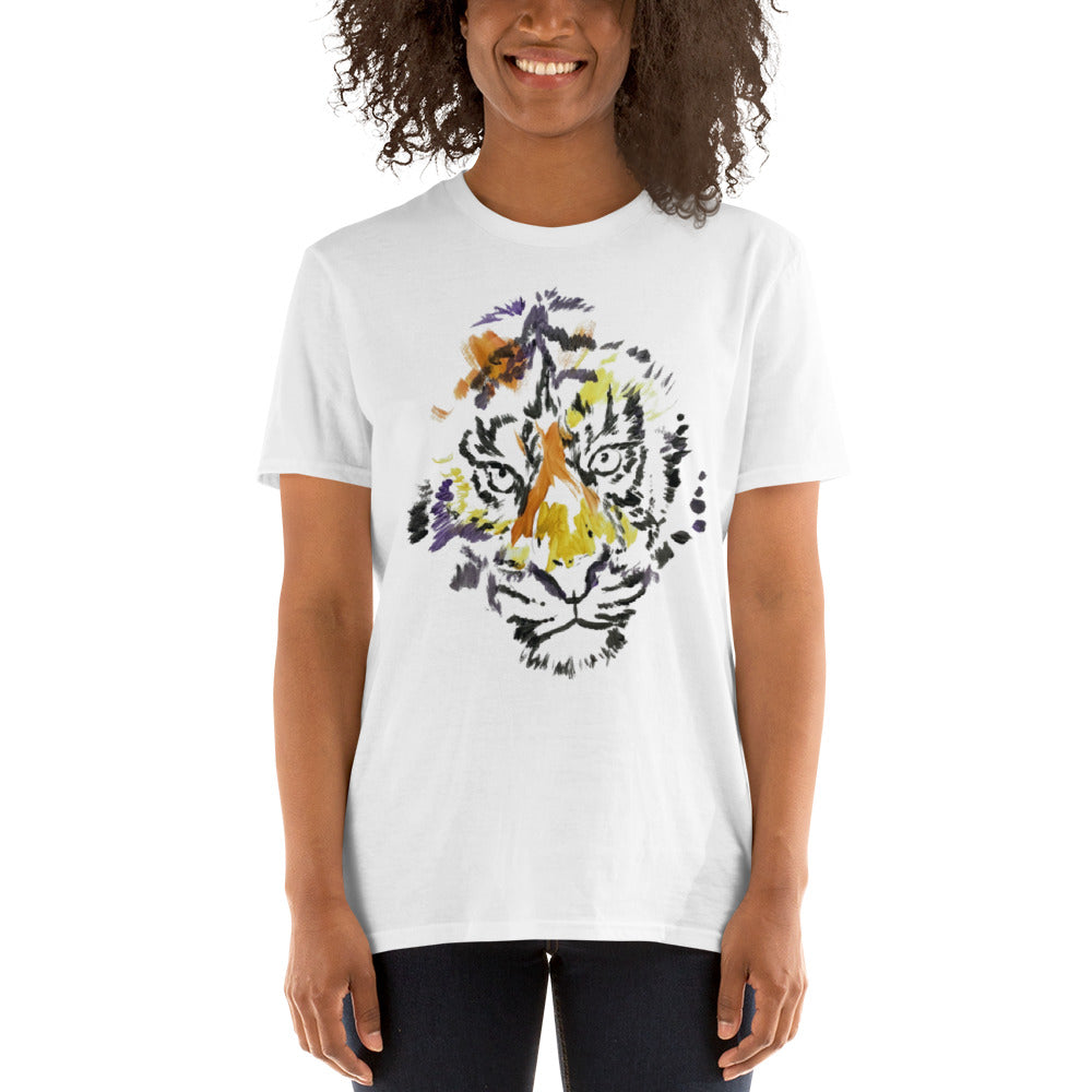 Unisex-T-Shirt Tiger mit Marke