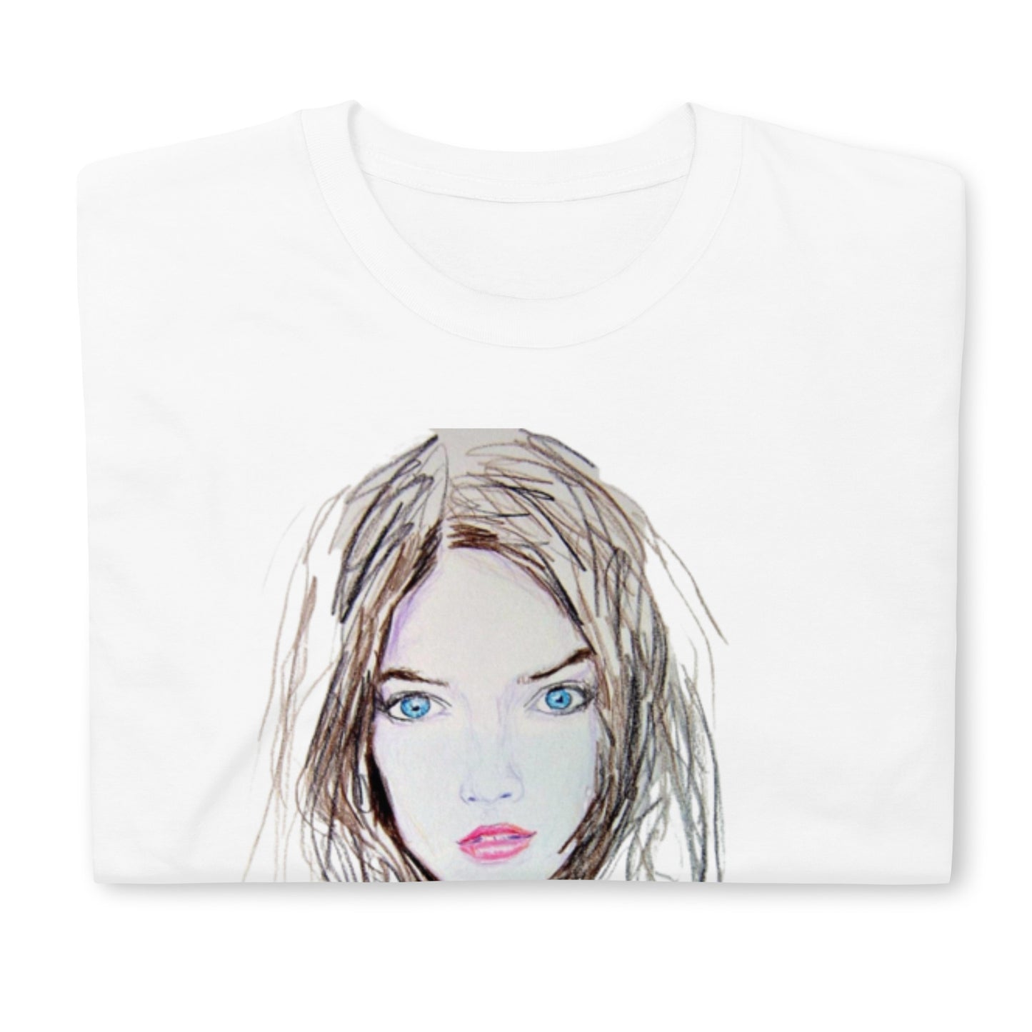 Unisex-T-Shirt Strichmännchen-Frau