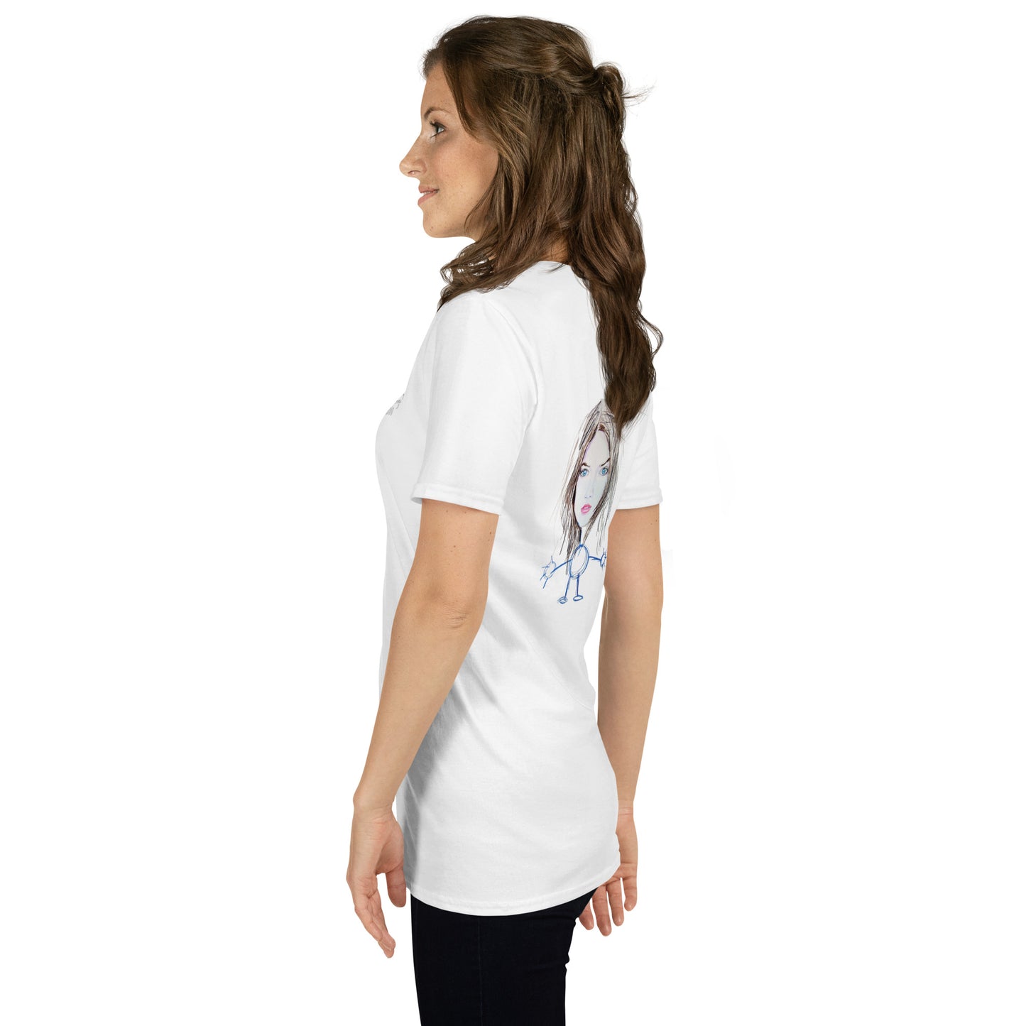 Unisex-T-Shirt, vorne bestickt, hinten bedruckt