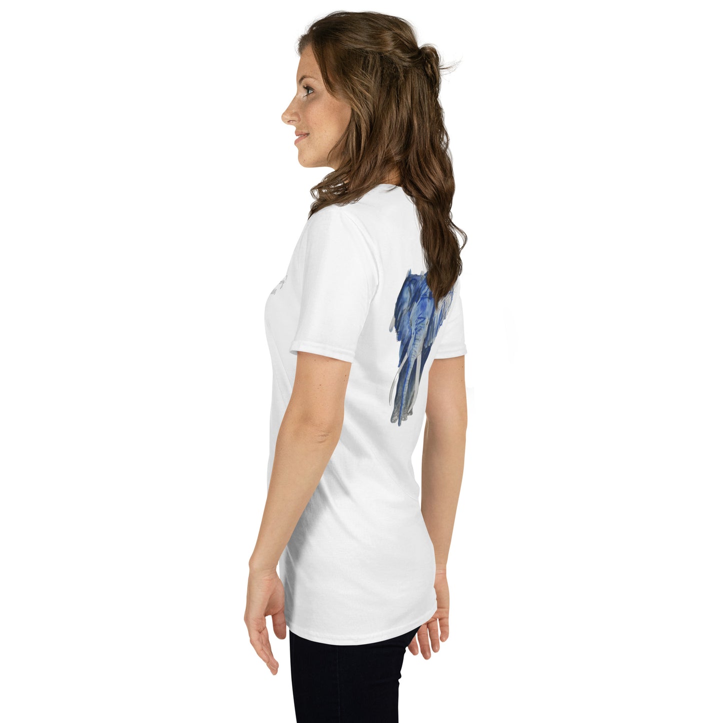 Unisex-T-Shirt, vorne bestickt, hinten bedruckt (Damen)