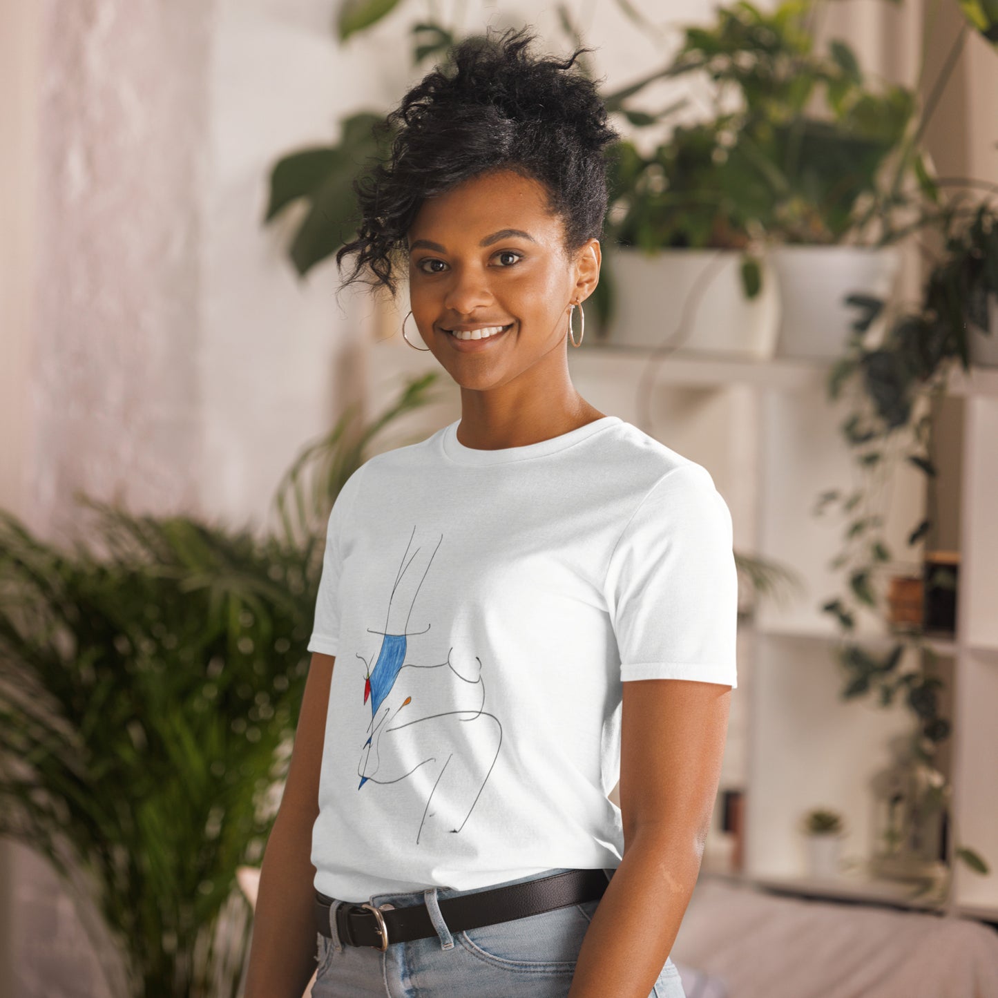 Unisex-T-Shirt bunte Porno-Zeichnung 2013