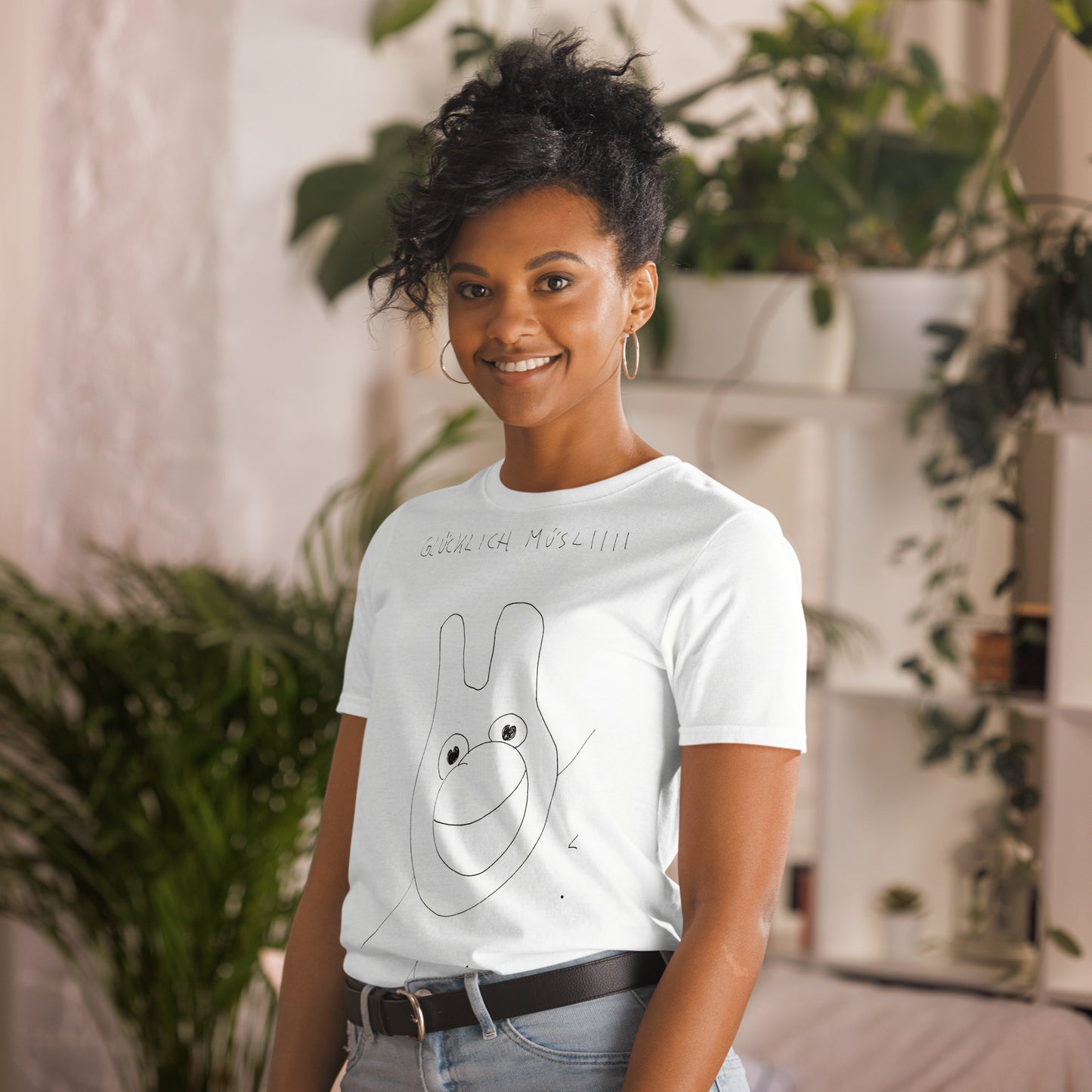 Unisex-T-Shirt glücklich Müsli