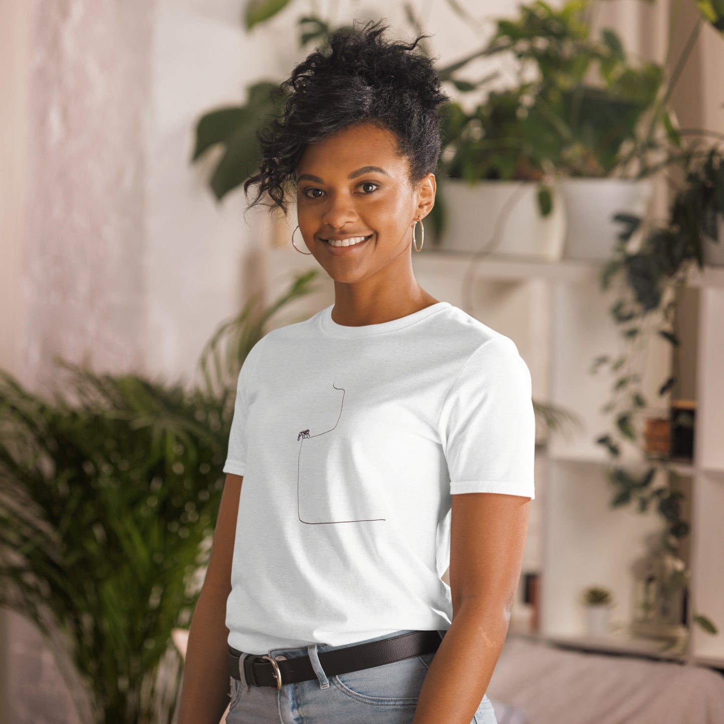 Unisex-T-Shirt Tier am Abgrund