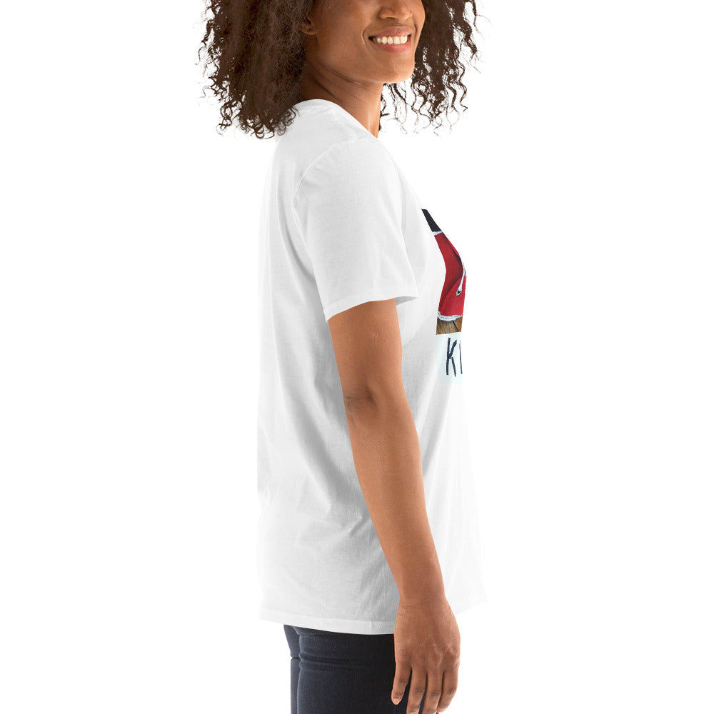 Unisex-T-Shirt Kim Schnürsenkel