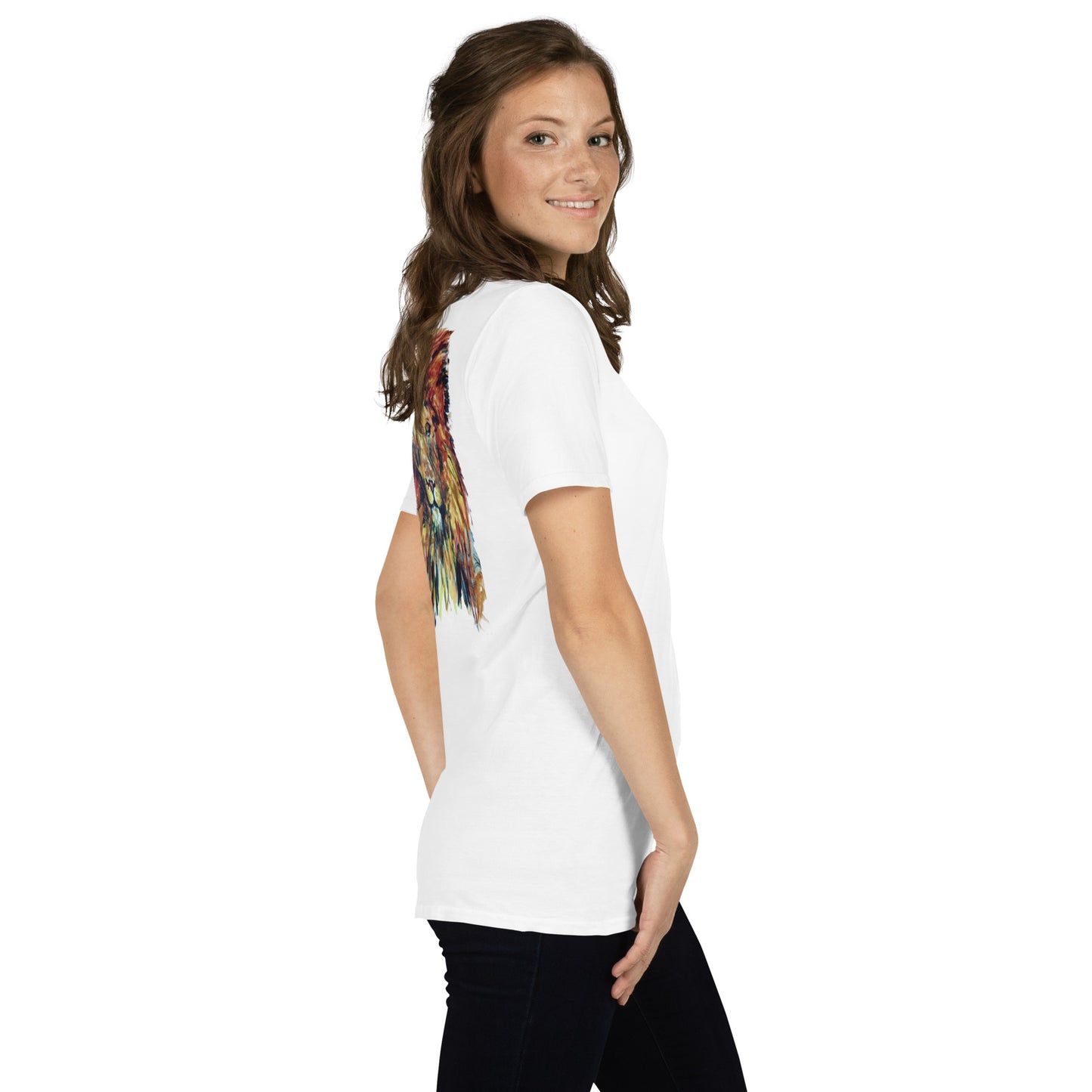 Unisex-T-Shirt, vorne bestickt, hinten bedruckt