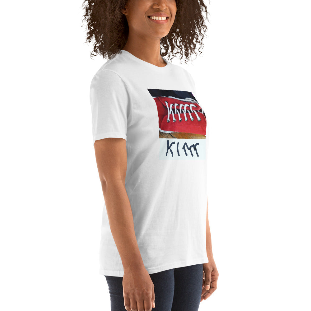 Unisex-T-Shirt Kim Schnürsenkel