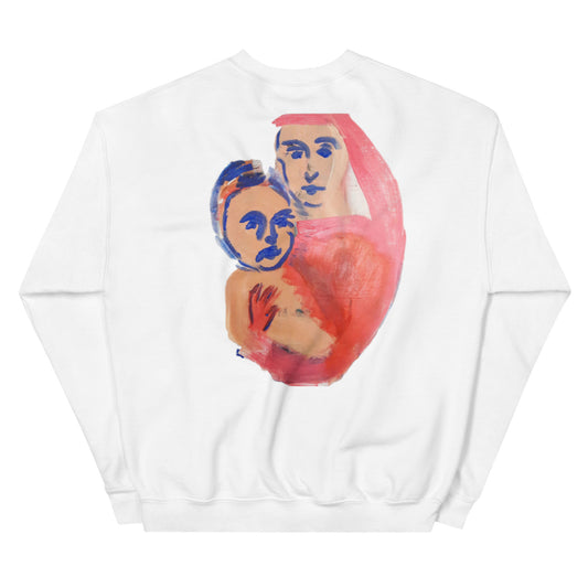 Unisex-Pullover Maria mit Kind vorne und hinten