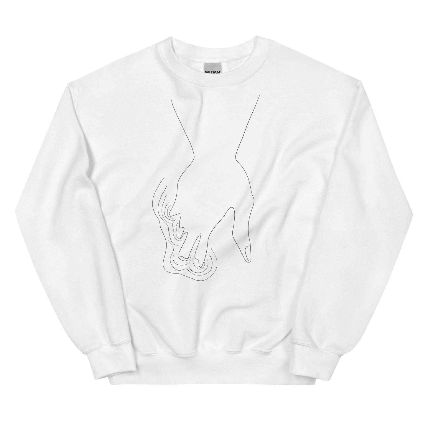 Unisex-Pullover Hand in Wasser