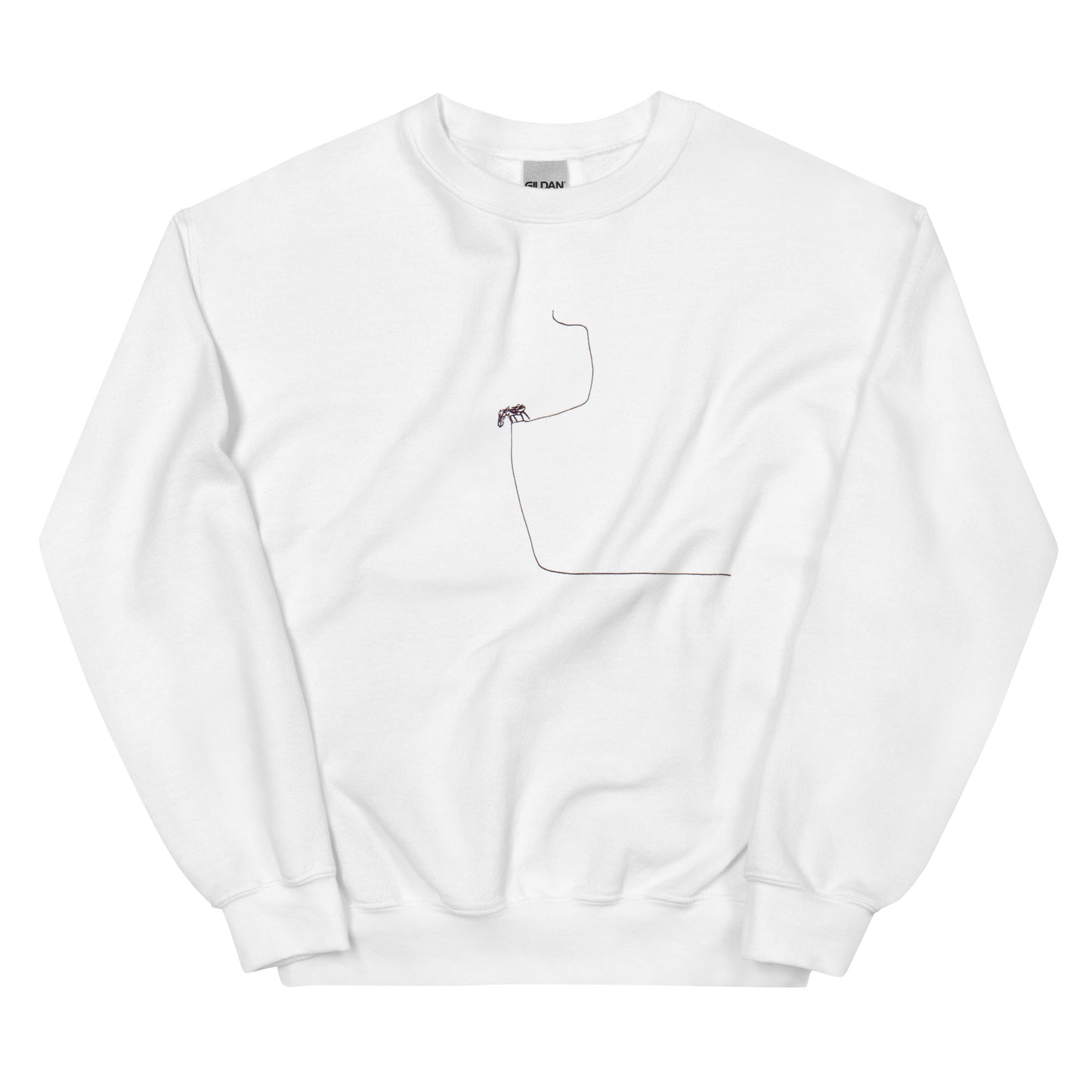 Unisex-Pullover Tier am Abgrund