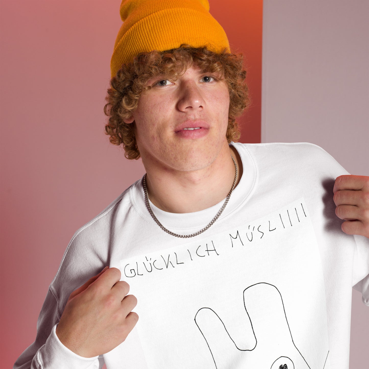 Unisex-Pullover glücklich Müslii