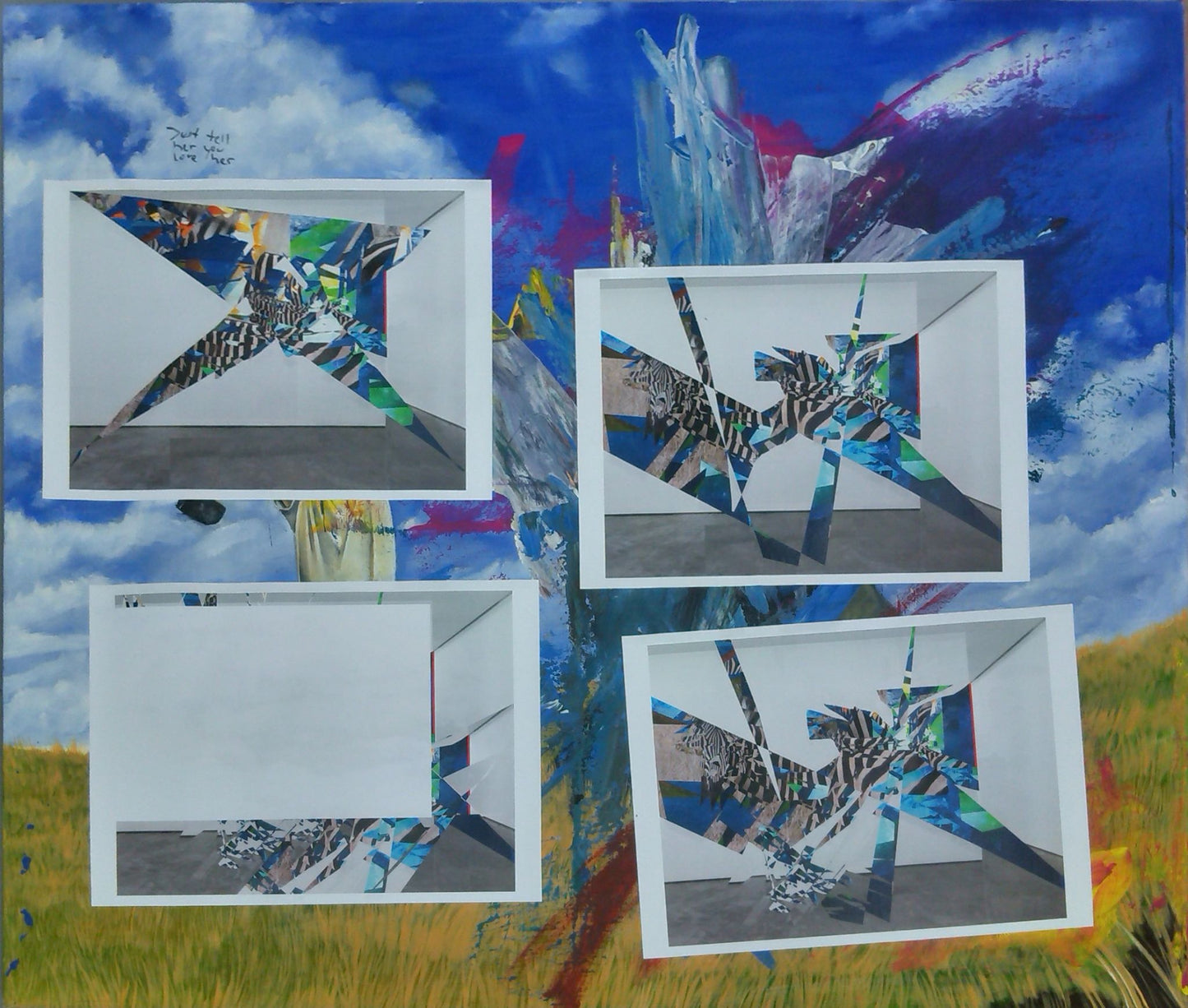 Das ultimative Bild: digitale Collage auf Übermalung (2014) - 120cm x 100cm