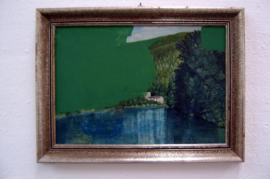 Waldsee (Übermalung), 2015 - 60cm x 45cm