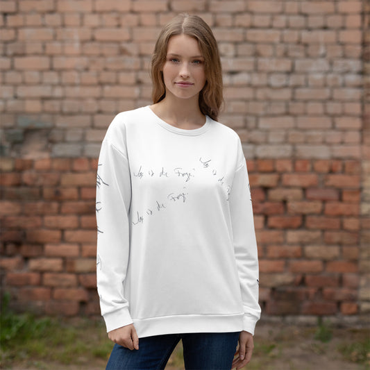 Unisex-Pullover 'Was ist die Frage?'