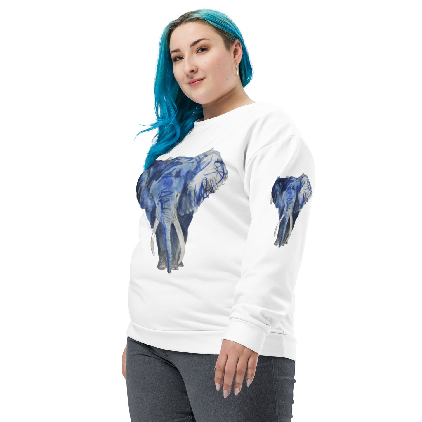 Unisex-Allover-Pullover Eli Blue