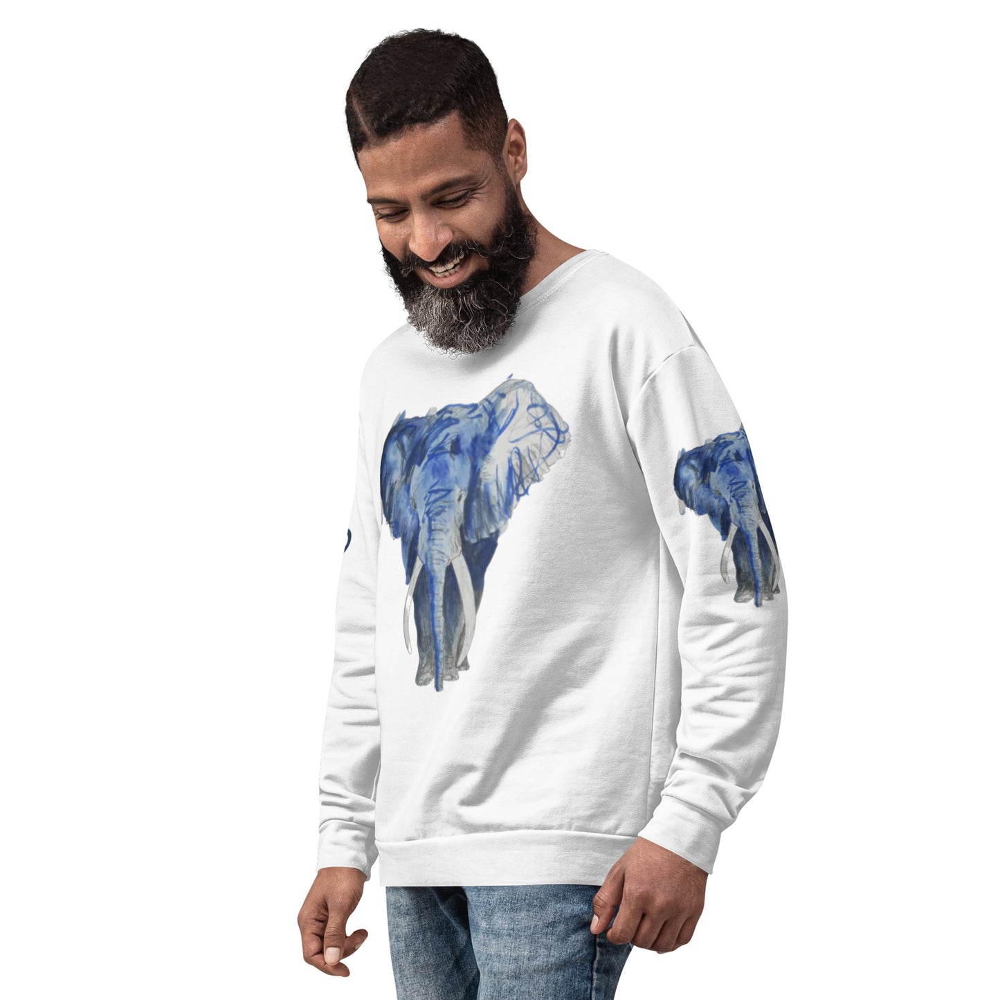 Unisex-Allover-Pullover Eli Blue