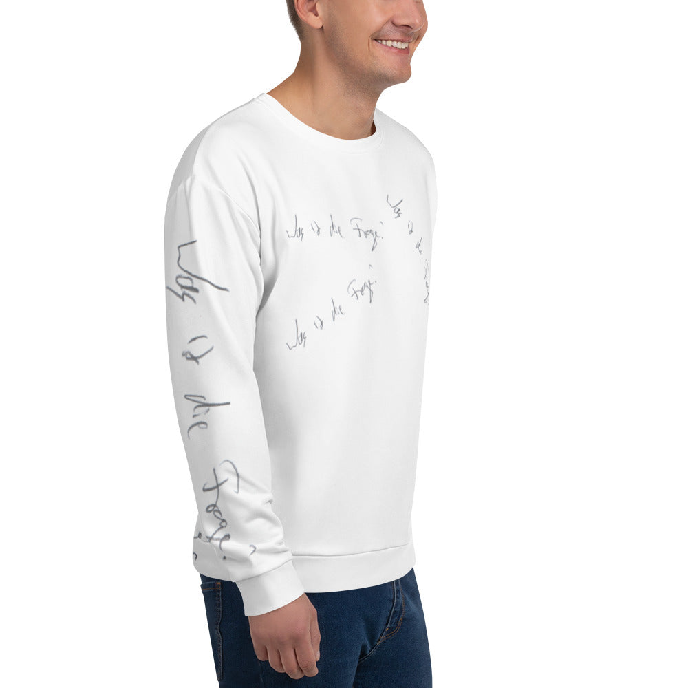 Unisex-Pullover 'Was ist die Frage?'