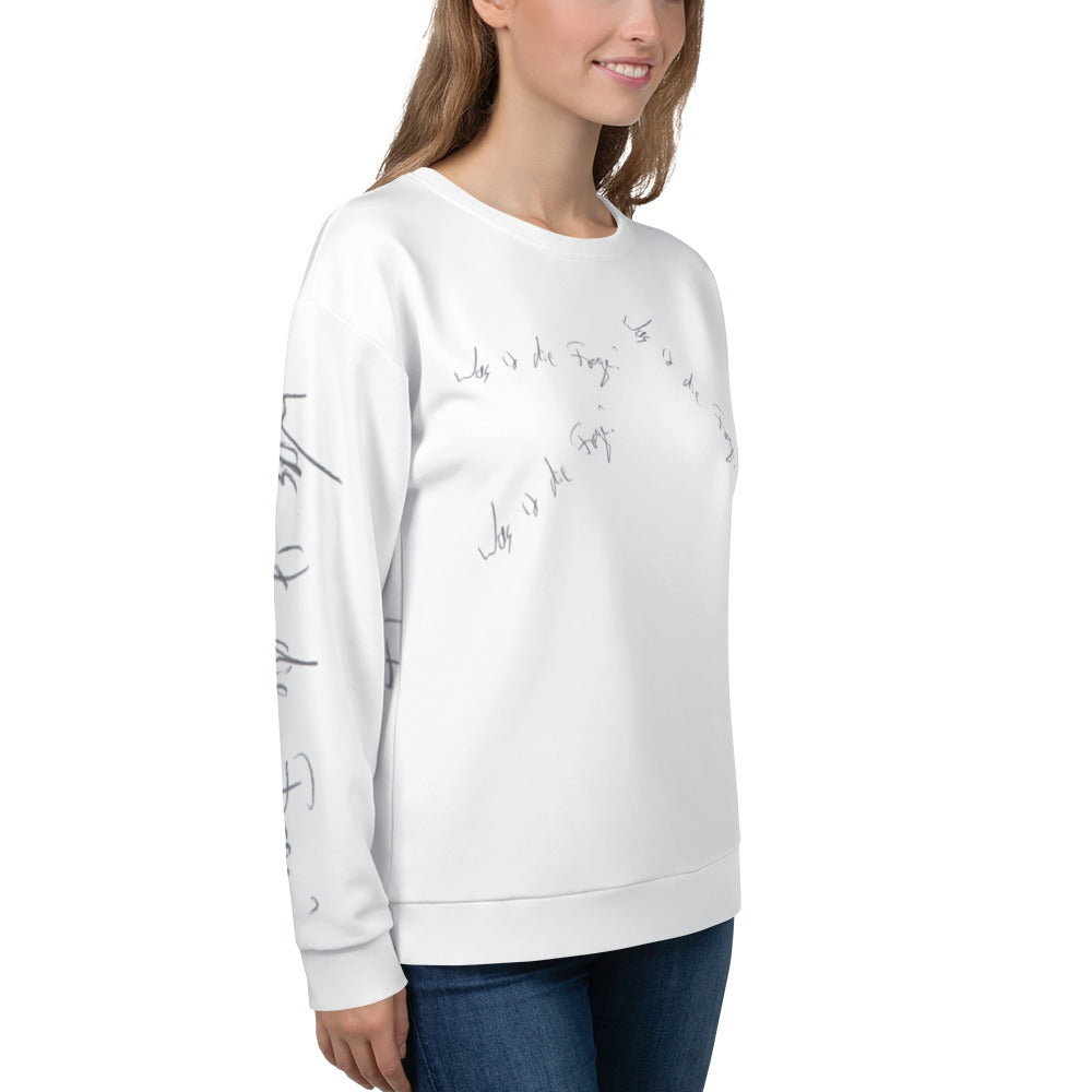 Unisex-Pullover 'Was ist die Frage?'