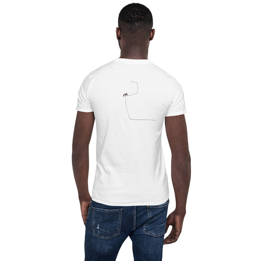 Unisex-T-Shirt, vorne bestickt, hinten bedruckt (Herren)