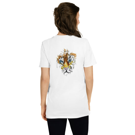 Unisex-T-Shirt, vorne bestickt, hinten bedruckt (Damen)