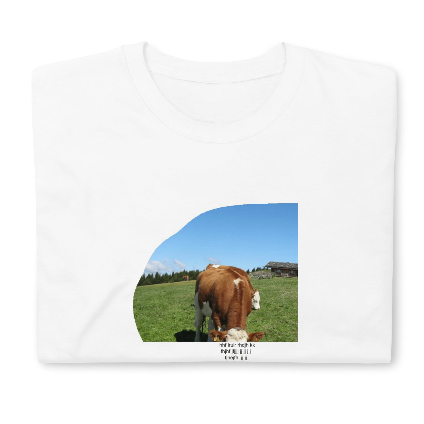 Unisex-T-Shirt Kuh auf Weide