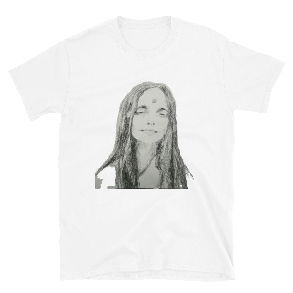 Unisex-T-Shirt Anandamayi Ma Zeichnung