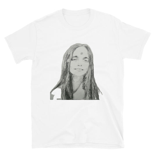 Unisex-T-Shirt Anandamayi Ma Zeichnung