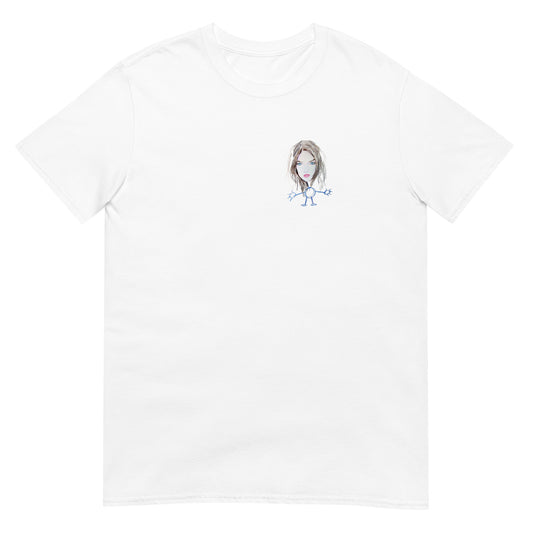 Unisex-T-Shirt Frau mit Marke