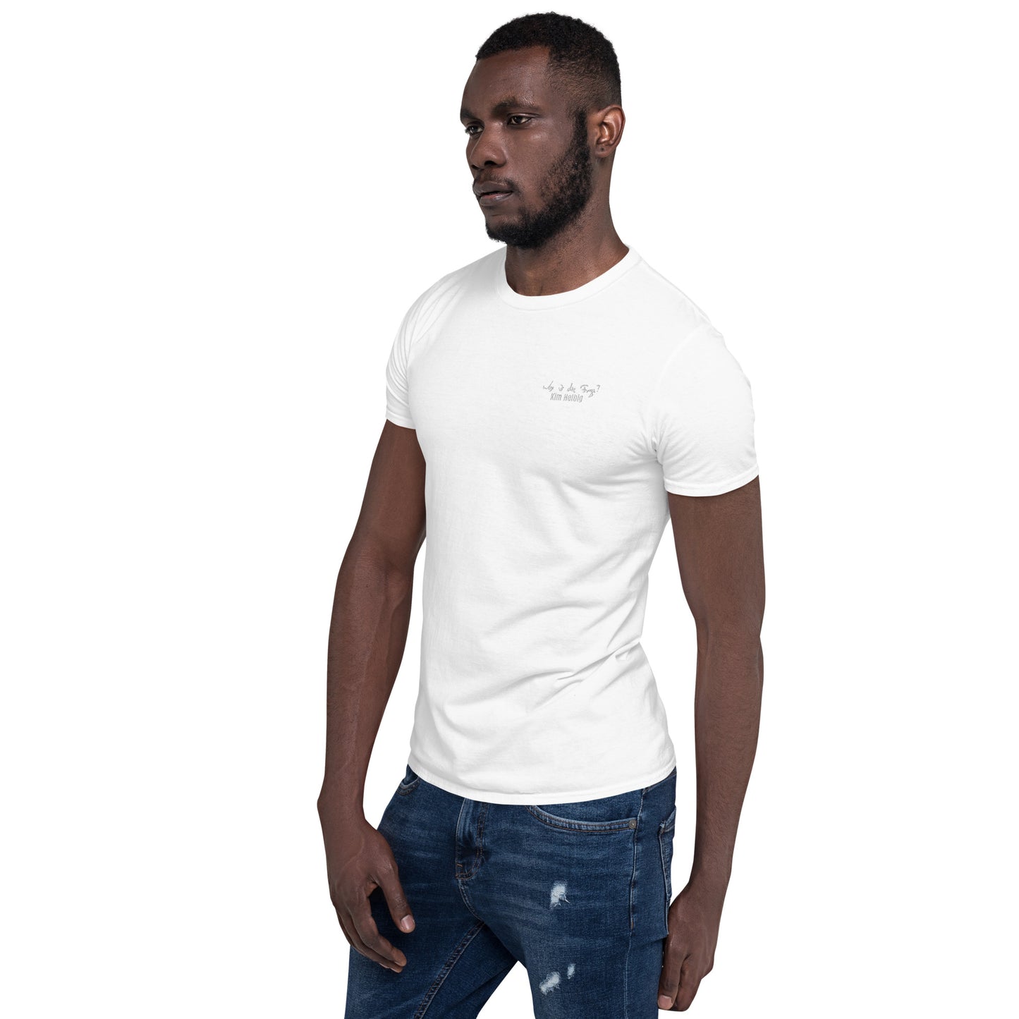 Unisex-T-Shirt, vorne bestickt, hinten bedruckt (Herren)