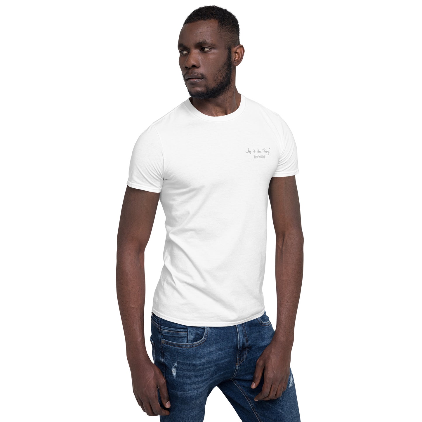 Unisex-T-Shirt, vorne bestickt, hinten bedruckt (Herren)